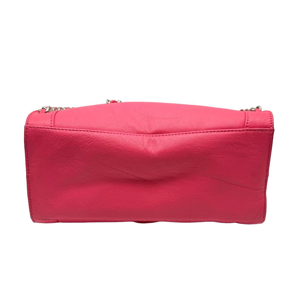BODHI Monca Sweetheart Pink Leather Quilted Heart Chain Strap Small Bag Purse - Picture 6 of 10